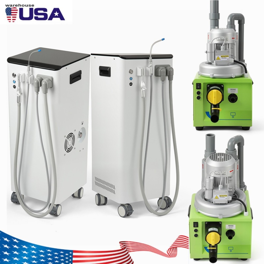 Portable Dental Suction System Pump High Volume/Semi-dry System Suction Machine