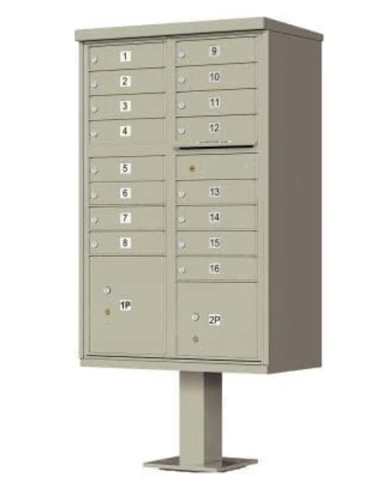 1590- T2 CBU Cluster Mailbox Parcel Locker - 4 Parcel Lockers
