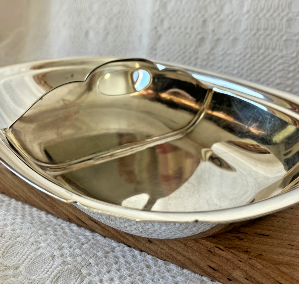 Reed & Barton Mayflower 5001 Silver Plate Double Vegetable Bowl with Lid