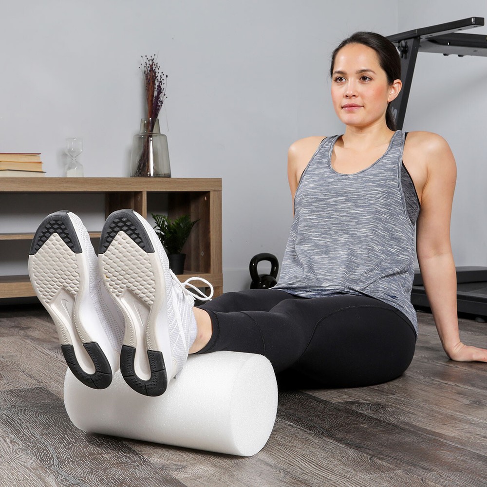 Cando Foam Roller - White Pe Foam - 6" X 24" - Round