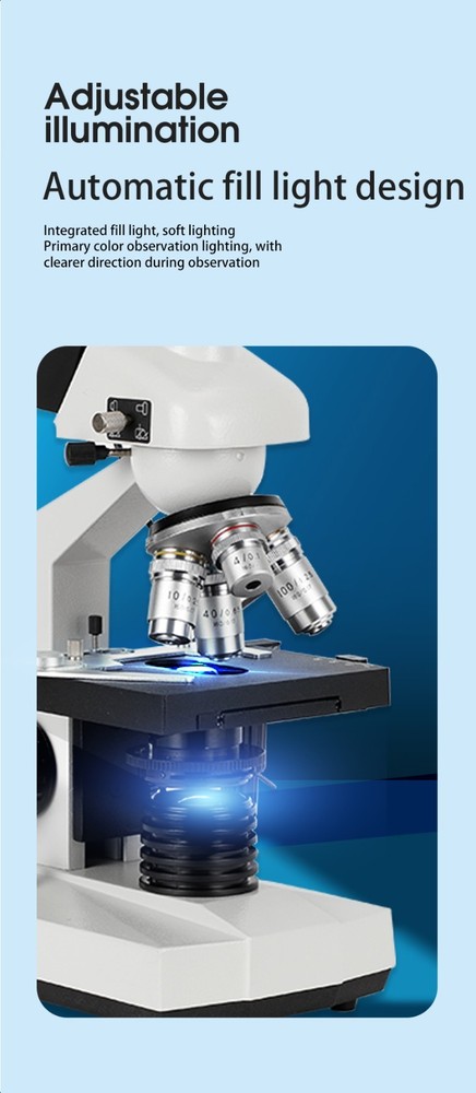 40 X -5000 X Trinocular LED Lab Compound Microscope with Double Layerwith electr