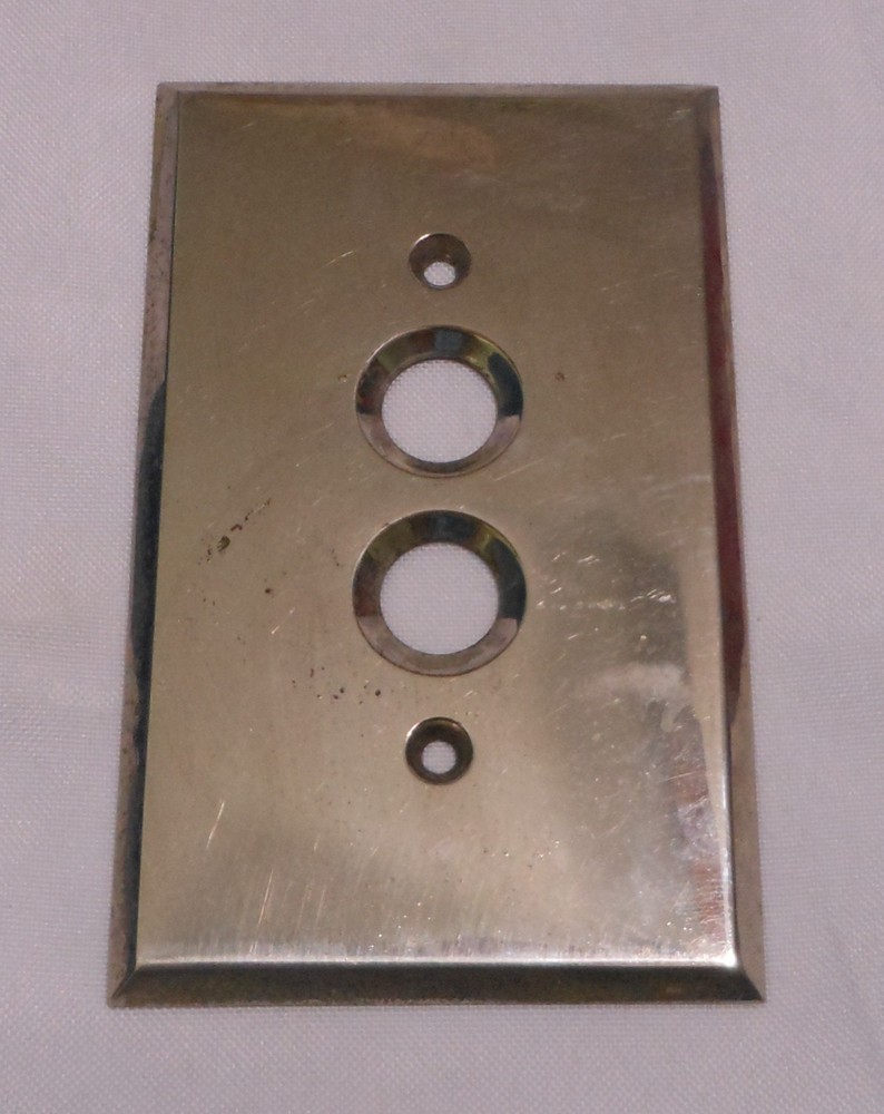 Vintage Perkins Push Button Light Switch Single Chrome 4.5" H x 2.75" W