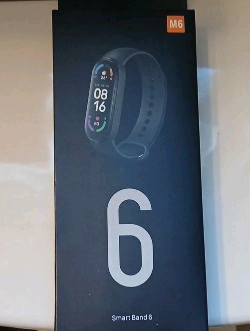 M6 Smart Band Activity Tracker, AMOLED Display, IP67 Waterproof, Bluetooth, Bla…