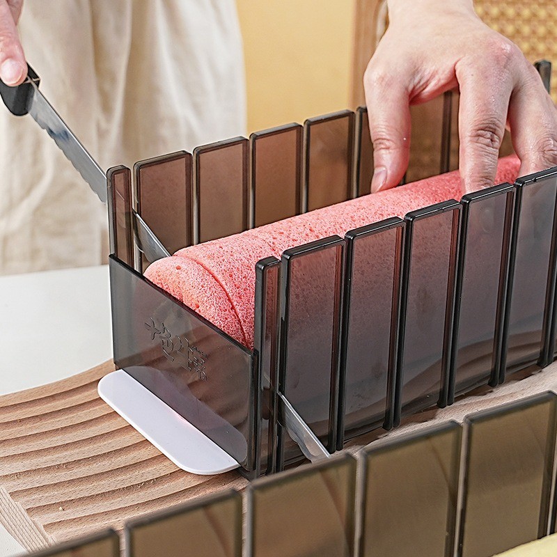 Easy Cake Roll Cutting Mold Slicer Simple Practical Kitchen Baking Layering Tool