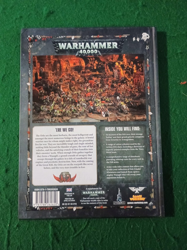 Warhammer 40K Orks Codex Hardcover WAAAGH