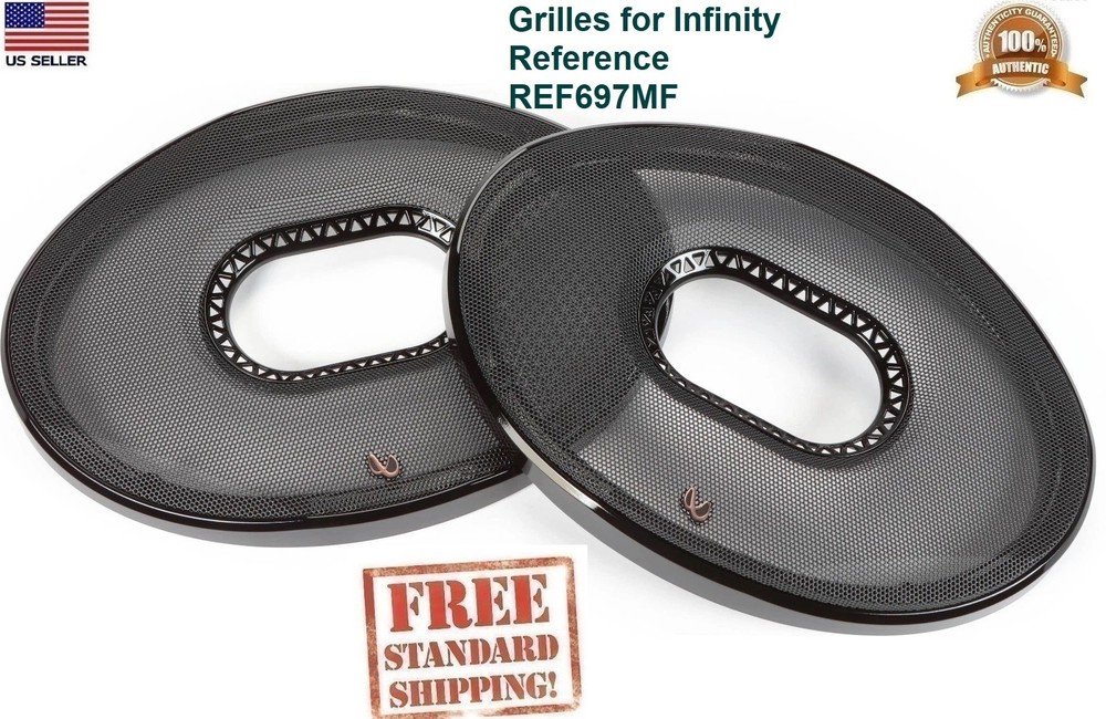 Grilles for Infinity Reference REF697MF 6"x9" 3-way speakers (pair) - NEW