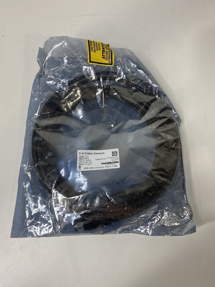 Hamilton 5 m Cable Sensors REF# 243870 Volatge 30 Volt
