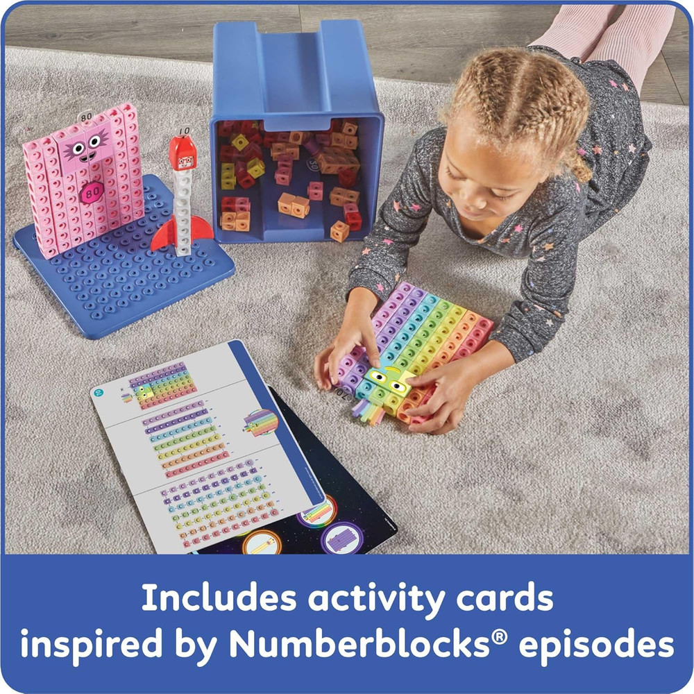 Hand2Mind Heroes with Zeroes Mathlink Cubes Activity Set, Preschool Learning Ac