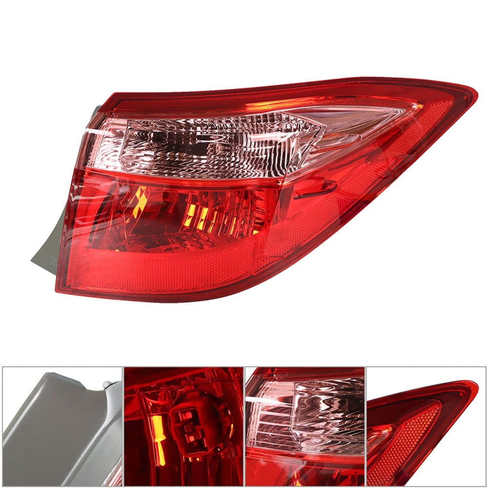 Corolla 2017-2019 Sedan Red Pink Tail Light Outer Passenger Side