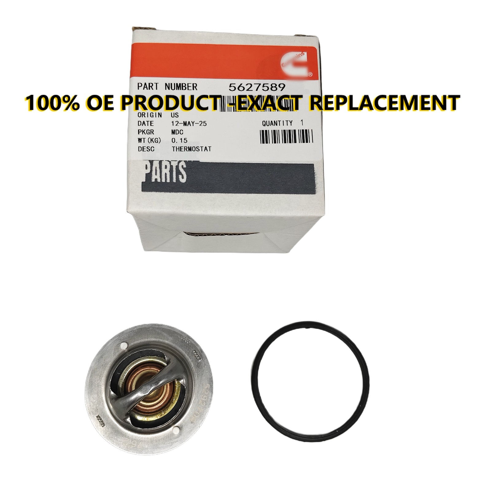 Cummins 5627589 5292712 Thermostat w/ O-Ring for 2008-2014 Dodge 6.7L ISB zhica