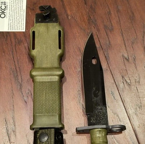 Vintage OKC M9 Wire Cutter Knife Sawback Bayont Ontario Knife Co NIB Made in USA