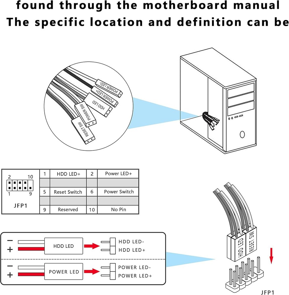 XMSJSIY Chassis Switch - Metal Button, PC Case LED Power Button 12mm, Blue