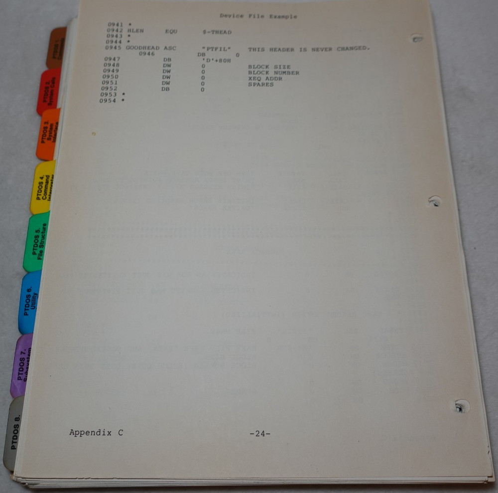 PTDOS 1.4 Processor Technology Disk Operating System 1977 Original User's Guide