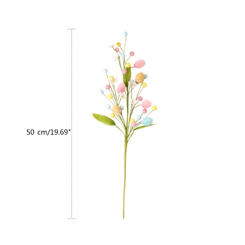Easter Spray with Easters Eggs Artificial Easters Eggs Flower Spring Floral Stem