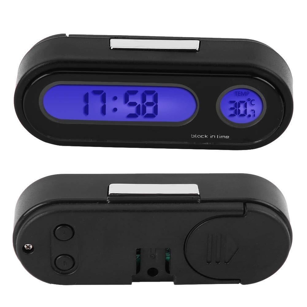 Car Electronic Clock Luminous Thermometer LED Digital Display Dashboard Clock