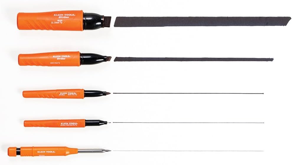 Klein Tools 86103 Skribes XL Permanent Marker Chisel Tip Multi-Surface Black Ink