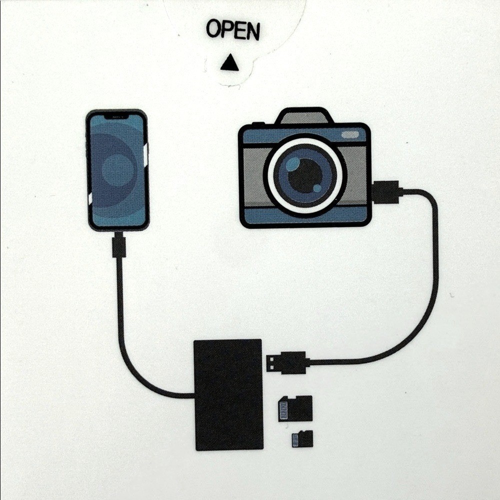 Lightning to SD/TF Card Camera Reader for iPhone and iPad - White