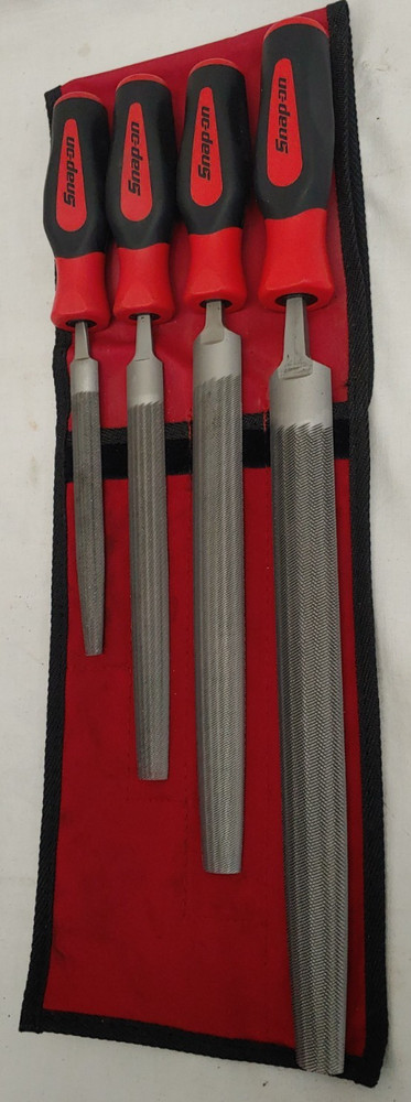 Snap-On 4pc Instinct Soft Grip Handle Half Round File Set - SGHBF400A
