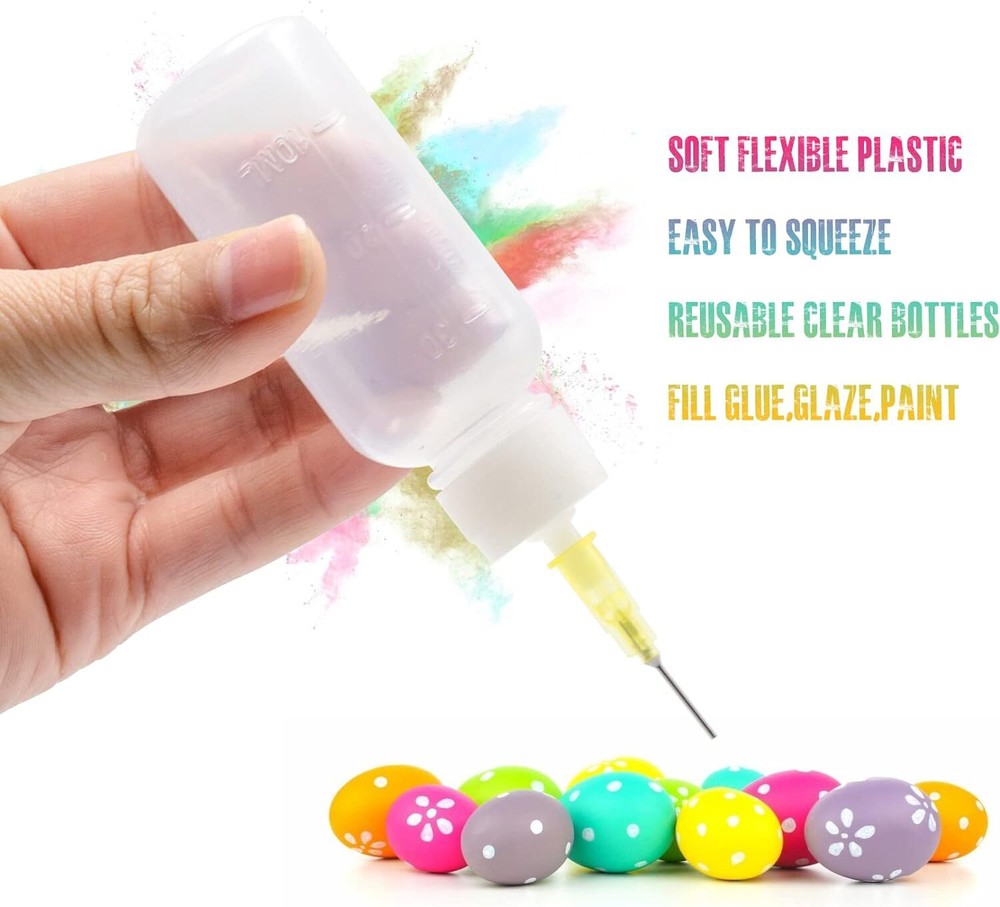 50ml Precision Applicator Bottles, 10Pcs Needle Tip Squeeze Bottle Squeeze