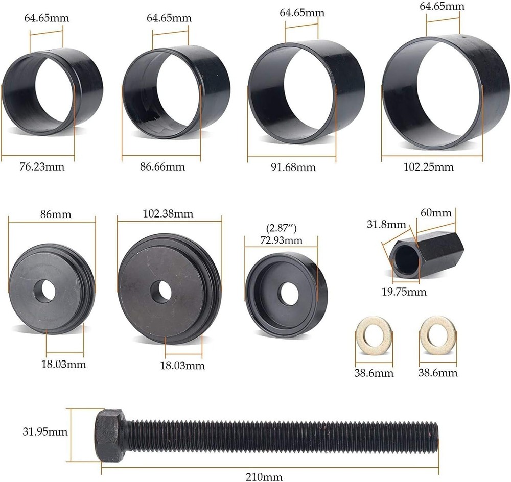 23PC Front Wheel Drive Bearing Adapter Puller Press Replacement Installer Set