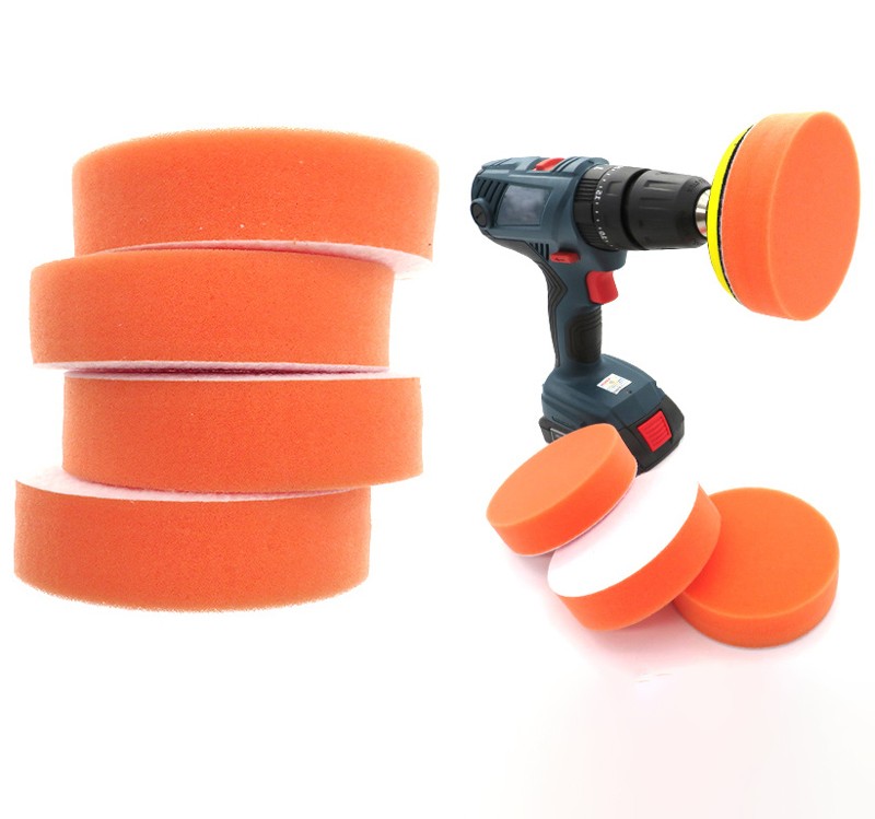 1"-7" Car Polishing Sponge Pad Buffing Buffer Pads Waxing Hook and Loop Back