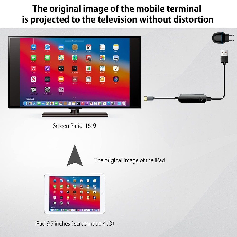 iOS Wireless HDMI Display Adapter (iOS only), Streaming Device for All iPhone...