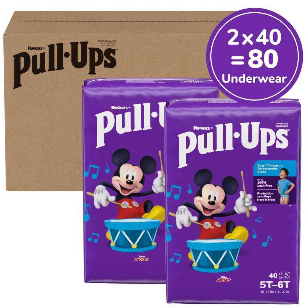 Pull-Ups Boys 5T-6T Training Pants 80 Count