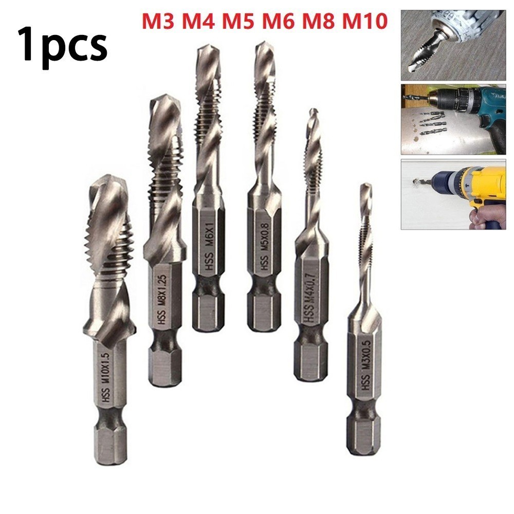 1 X Industrial Metalworking Tap Drill Bits Hex Shank Bench Drill HSS 4341