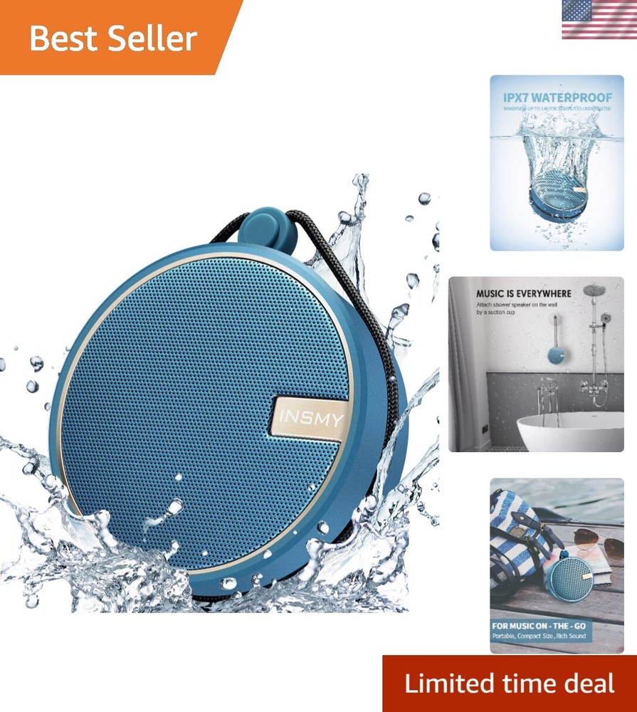 Compact Shockproof Bluetooth Speaker - Immersive Sound for Outdoor Adventures