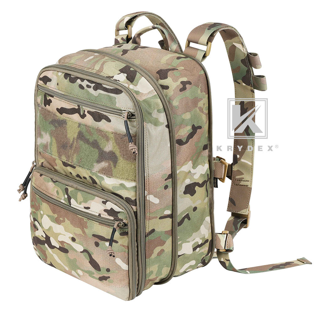 KRYDEX D3 Flatpack 23L Tactical Expandable Backpack MOLLE Travel Pack Multicam