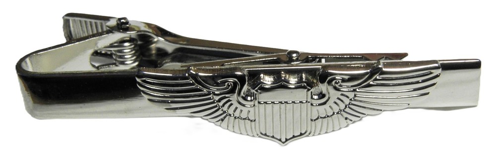 Aviator Pilot Wings Tie Bar Clip Fix Clasp