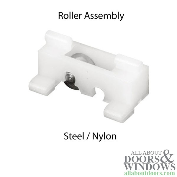 Roller Assembly (Flat) - Sliding Windows, Nylon / Steel