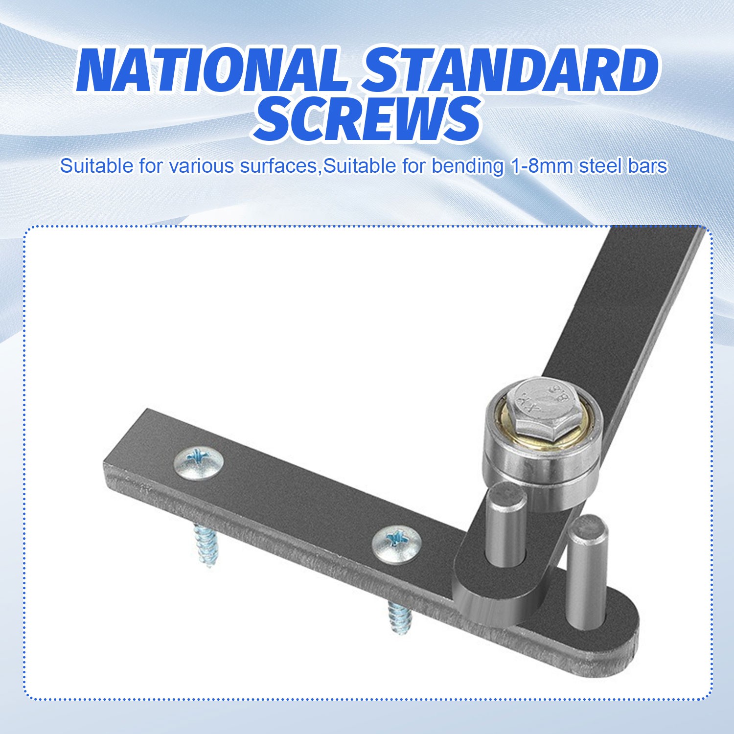 Heavy Duty Manual Steel Bar Bender Bearing Steel U‑Shape & Right Angle Bend Tool
