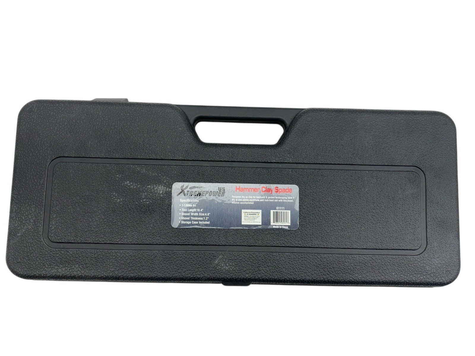 XtremepowerUS Shovel Jack Hammer Bit 1-1/8" Hex Clay Spade Shovel Head w/ Case