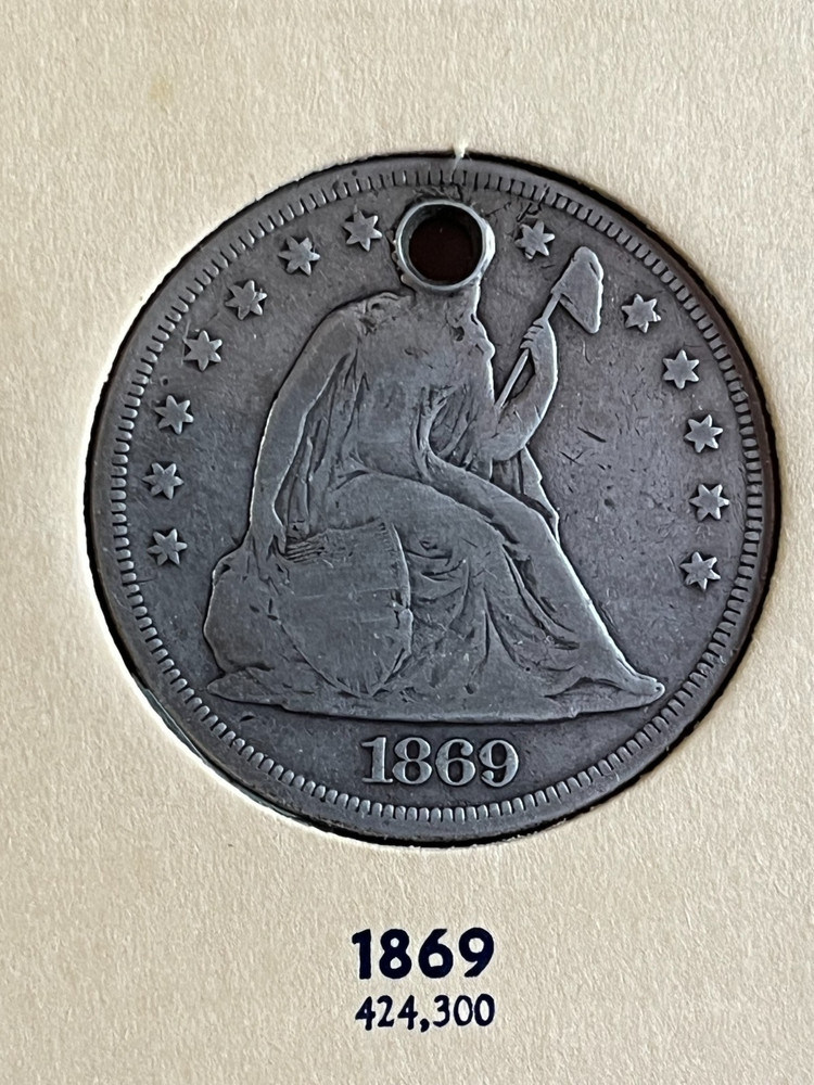 1869 Seated Dollar