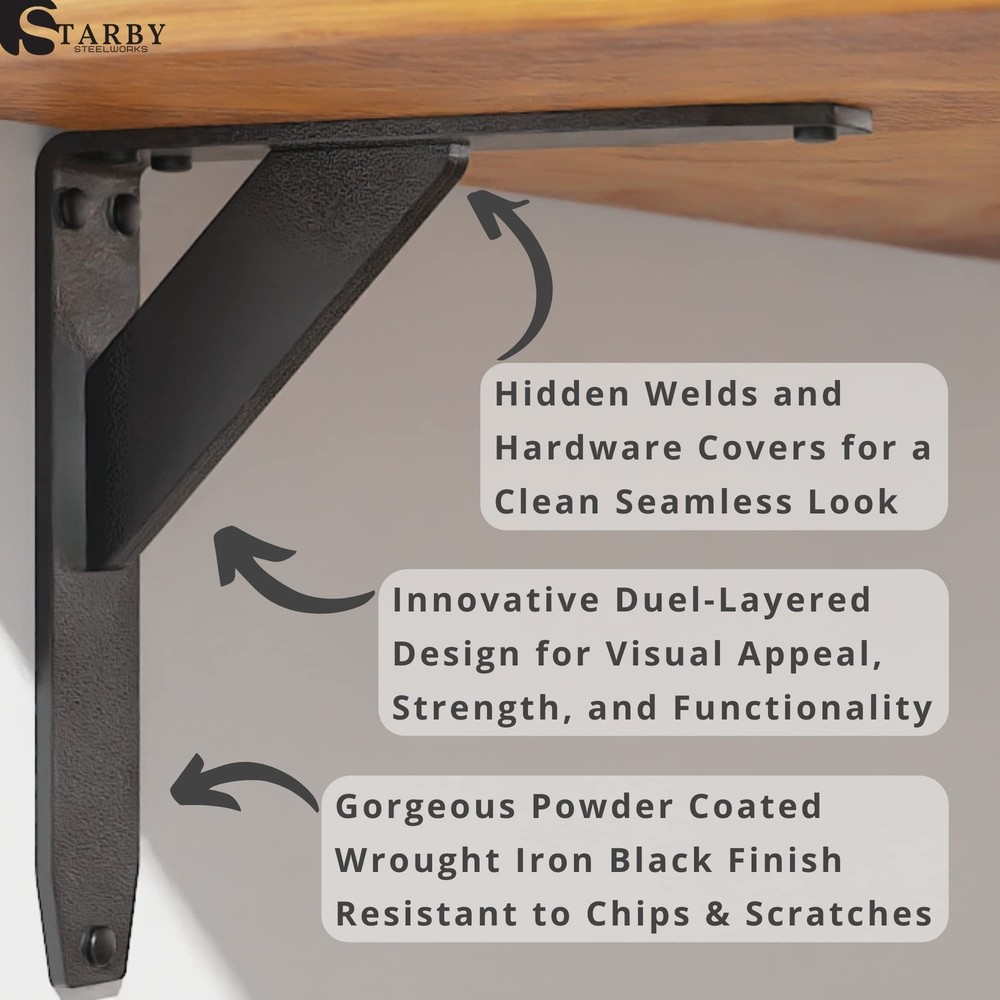 Starby Jetstream Solid Heavy Duty Low Profile Welded Countertop Support Shelf...