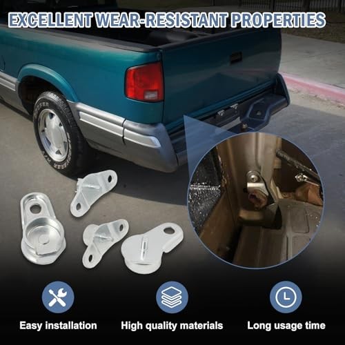 4 pcs Tailgate Hinge Bedside Hinge Compatible with S10 1994-2004, S15 1994