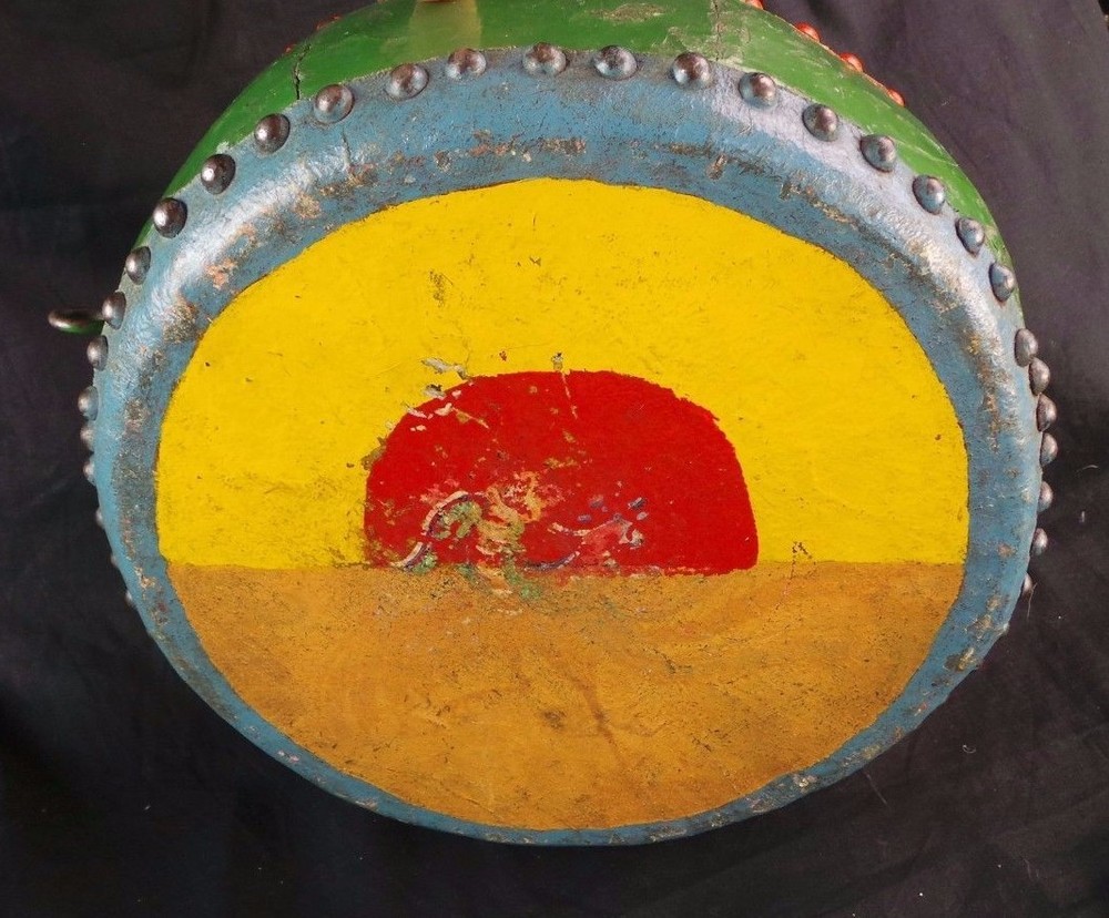 VTG Native American Drum / Bongo Hand Painted