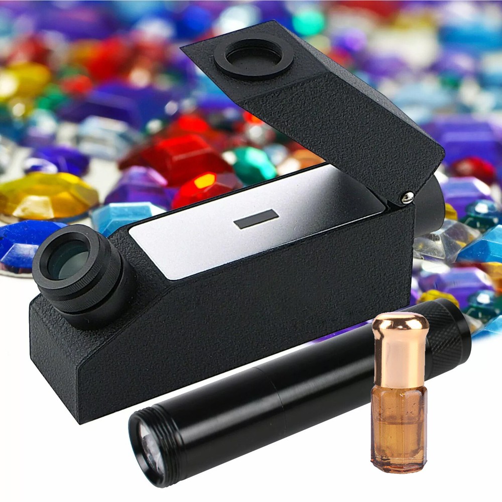 GemologicalGemstone Gem Refractometer Built-In Light 1.30-1.81RI for GIA testing
