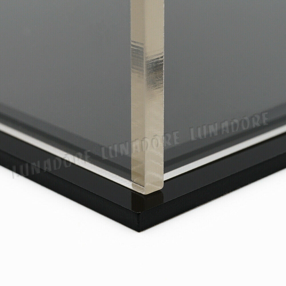 US 20.5" H Acrylic Plastic Display Box Perspex Showcase Dustproof Self-Install