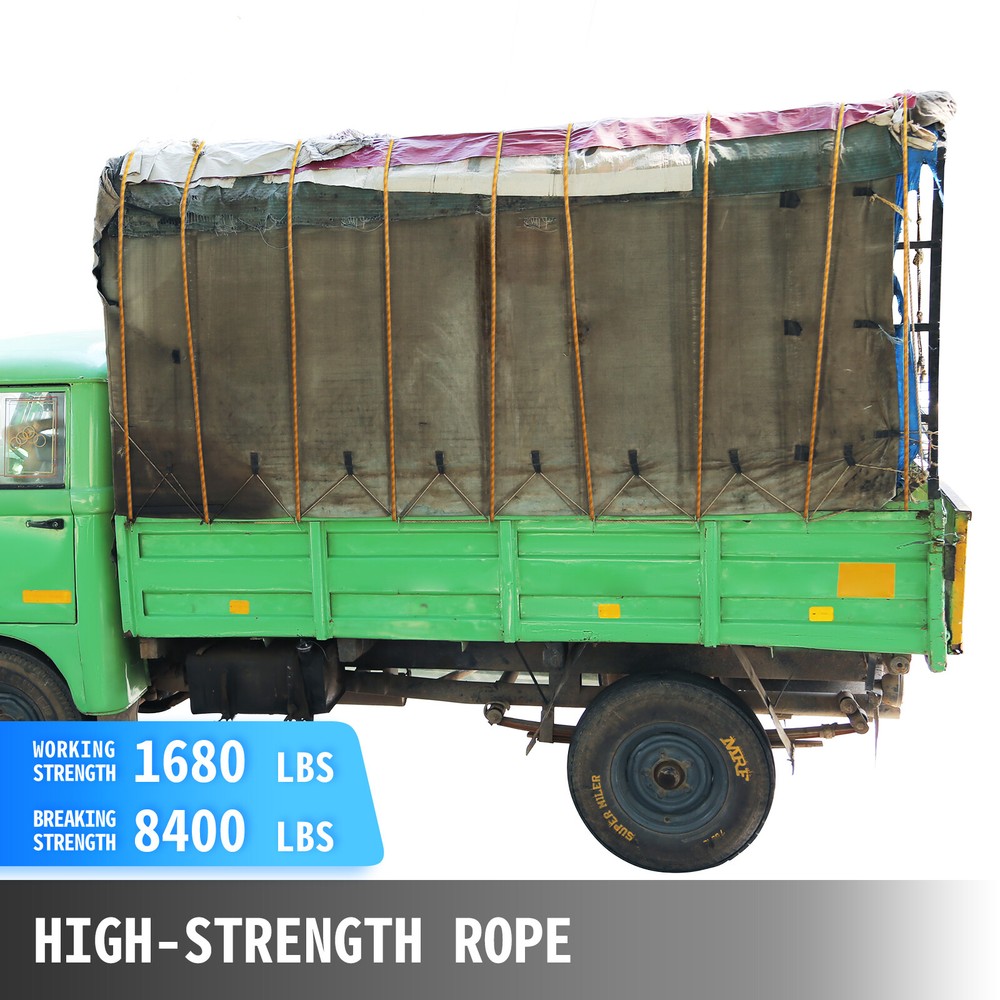 VEVOR 7/16" Braid Rope Polyester Rope Rigging Rope 200FT 8400lb Strength