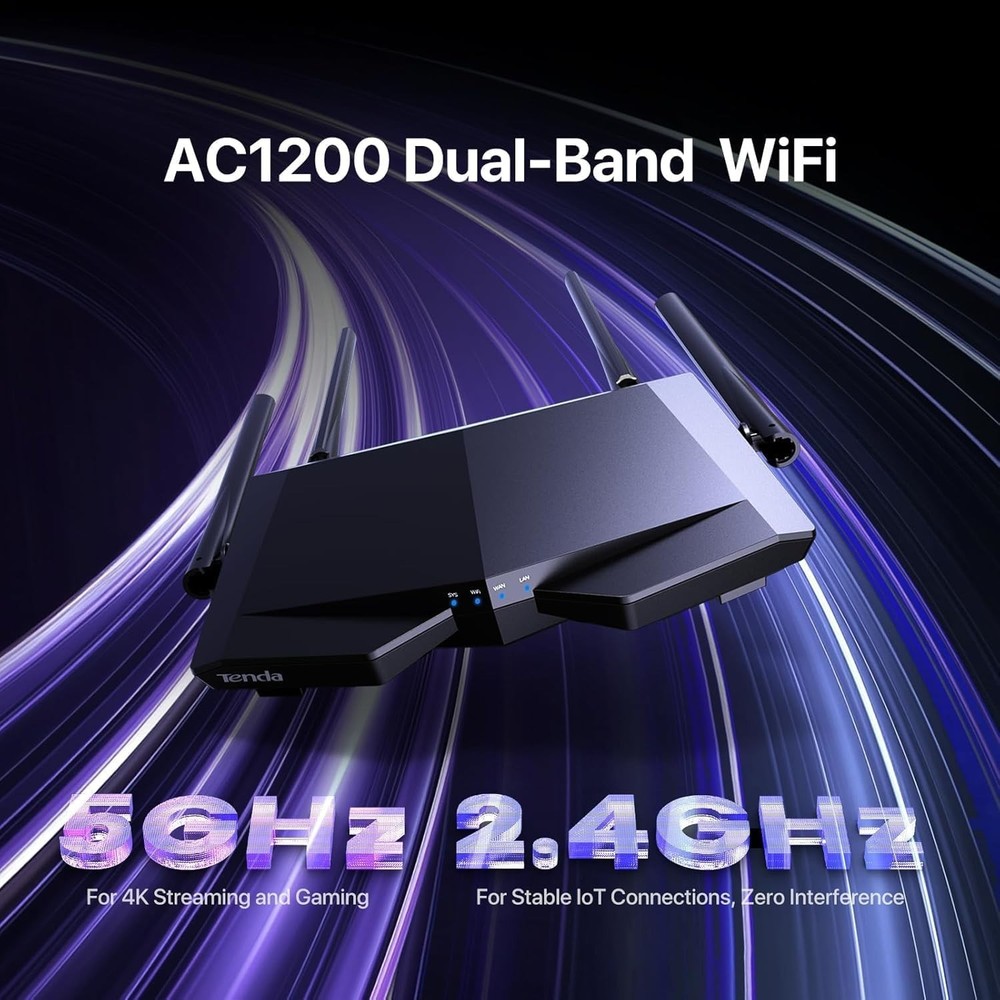 Advanced AC1200 WiFi Router - Smart App, Parental Controls & Extensive Coverage