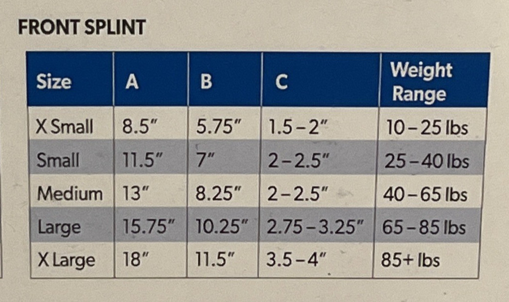 Walkin’ Pets Walkin’ Fit Adjustable Splint Extra Large Dogs