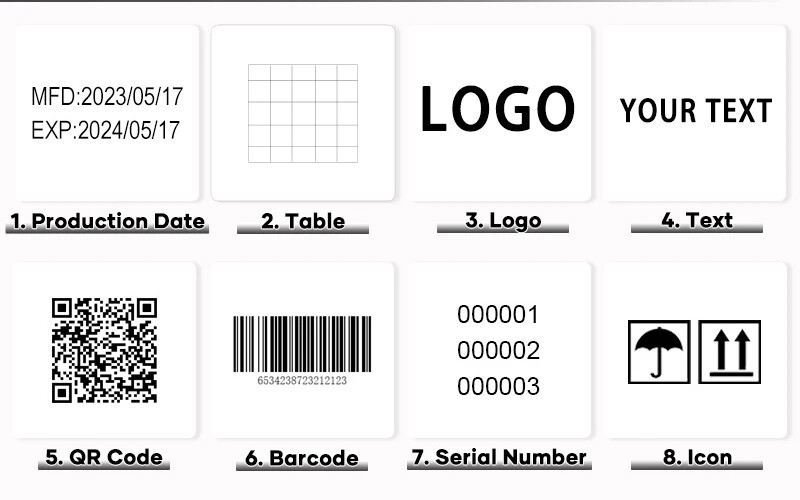 12.7Mm Touch Hand Print Machine Handheld Printer QR Barcode Date Inkjet Printers