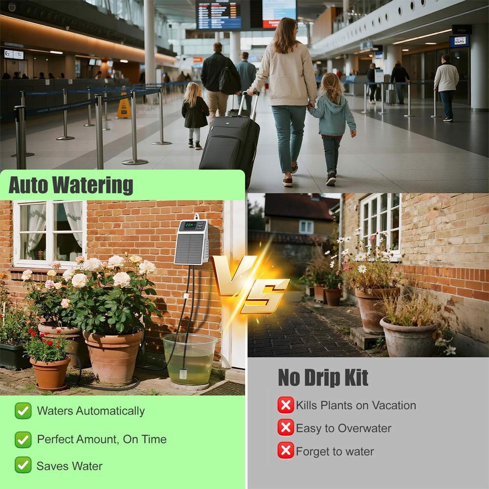 Solar Watering Set Automatic Plant Irrigation Timer Irrigation System