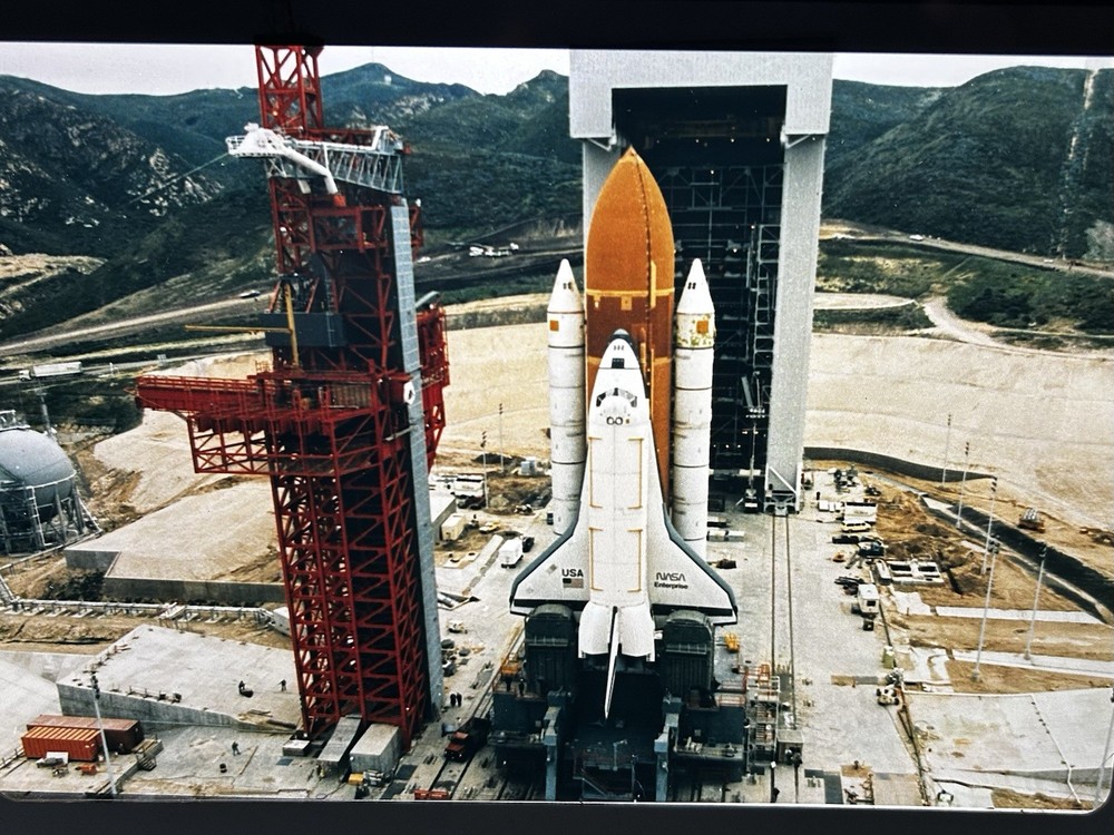 1985 NASA KSC Space Shuttle Enterprise Vandenberg CA Presentation Transparency