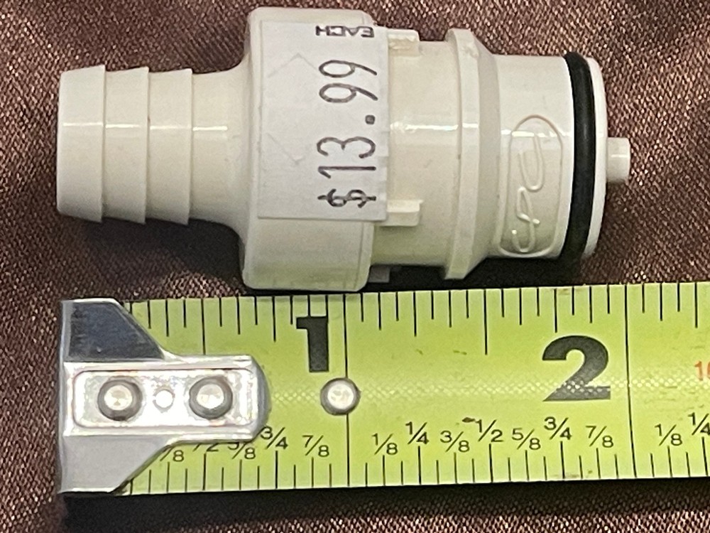 High-Flow Quick Disconnects 1/2 Barb In-Line Coupling Insert with Shutoff