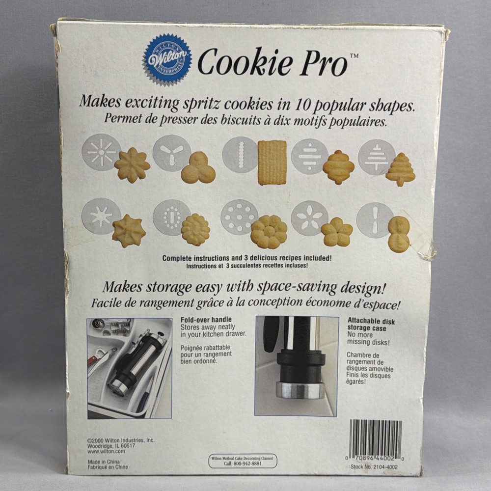 Wilton Cookie Pro Cookie Press - Silver NIB New Open Box