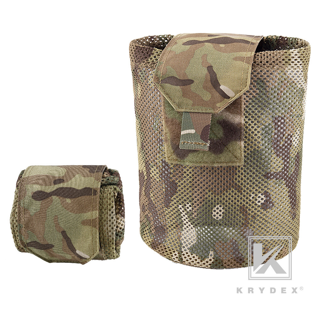 KRYDEX Tactical Mesh Dump Pouch Drop Pouch Magazine Recycling Pack MOLLE/BELT