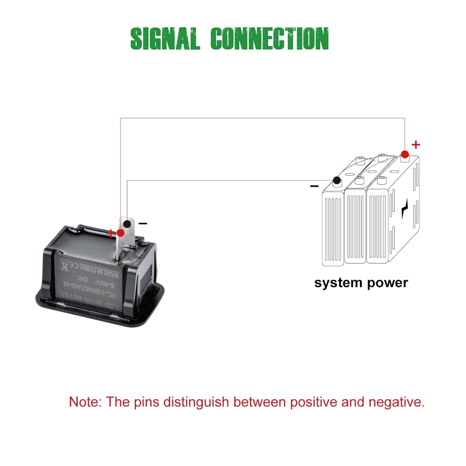 YOOREAL DC5-60V Digital Hour Meter of Lawn Mower Tractor Snow Blower Land Edger